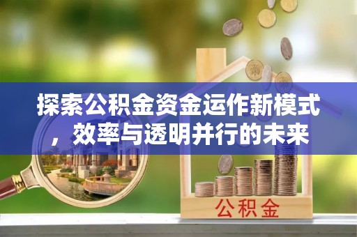 若尔盖探索公积金资金运作新模式，效率与透明并行的未来