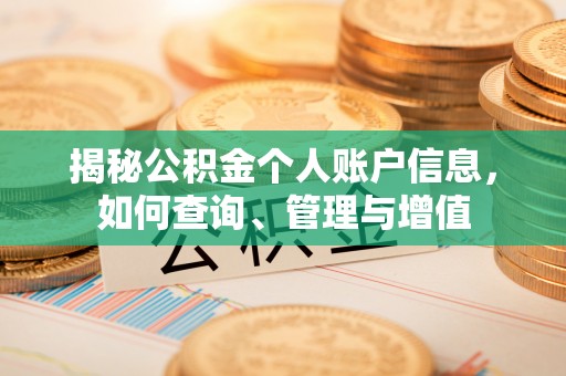 若尔盖揭秘公积金个人账户信息，如何查询、管理与增值