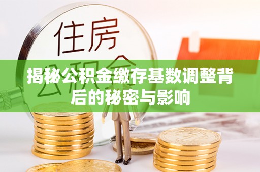 若尔盖揭秘公积金缴存基数调整背后的秘密与影响