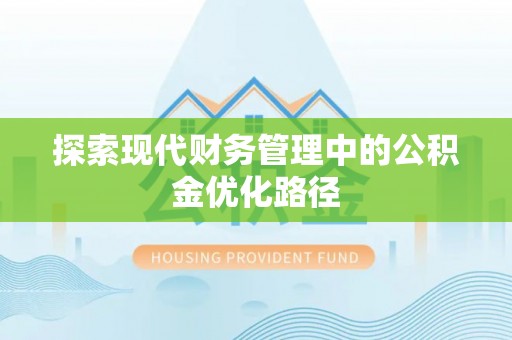 若尔盖探索现代财务管理中的公积金优化路径