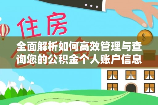 若尔盖全面解析如何高效管理与查询您的公积金个人账户信息