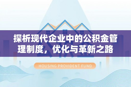 若尔盖探析现代企业中的公积金管理制度，优化与革新之路