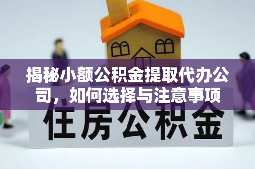 若尔盖揭秘小额公积金提取代办公司，如何选择与注意事项