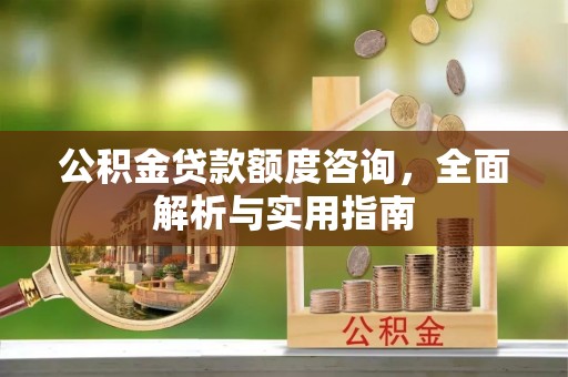 若尔盖公积金贷款额度咨询，全面解析与实用指南