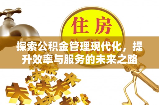 若尔盖探索公积金管理现代化，提升效率与服务的未来之路