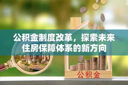 若尔盖公积金制度改革，探索未来住房保障体系的新方向
